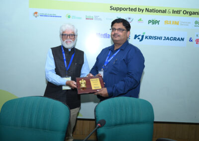 Arup Ghosh - CSIR-CSMCRI is taking a memento from Dr Sanjay Kumar (IPFT)- Efficacy Trials